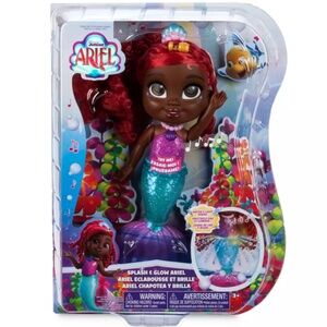 Disney Junior's Ariel Splash and Glow Doll 11 1/2'' New